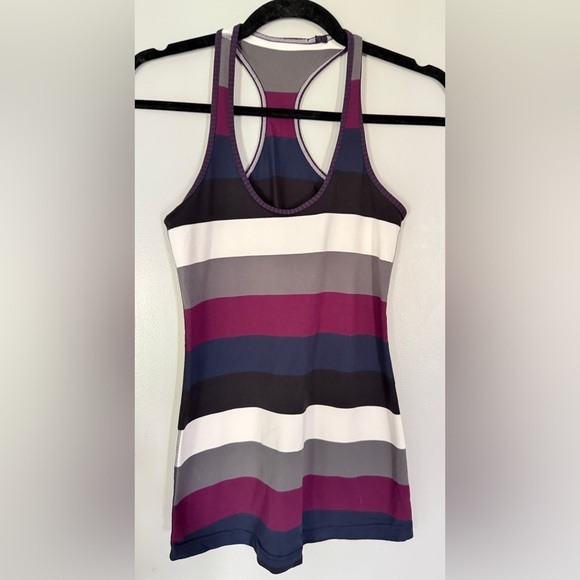 Lululemon Cool Racerback Tank Top - Striped Angel Wings - Hyper Plum - Picture 3 of 5